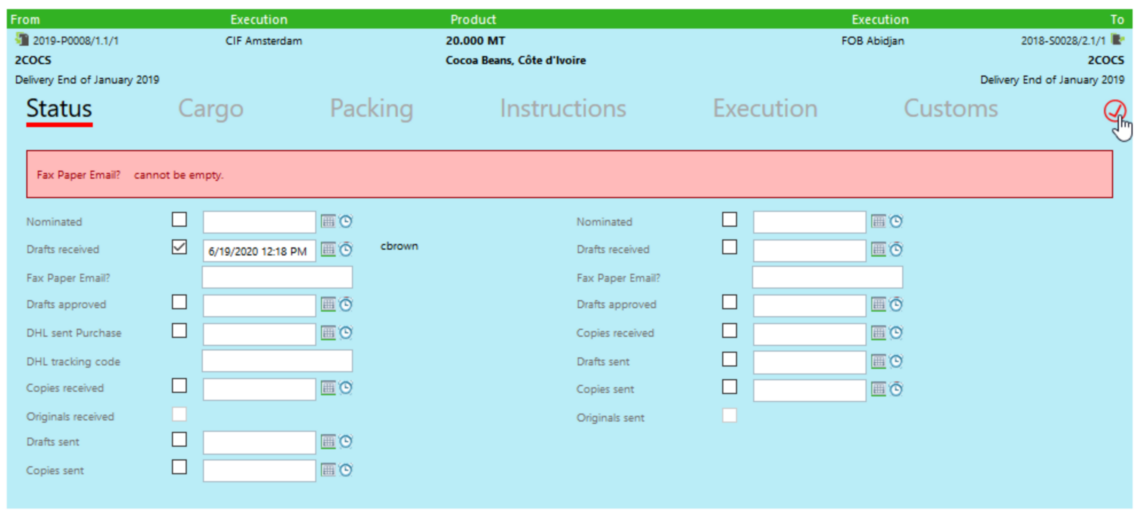 Text logistic events 5