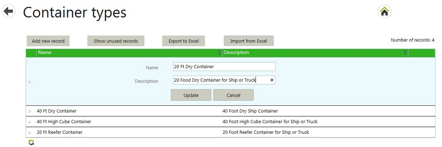 Container types