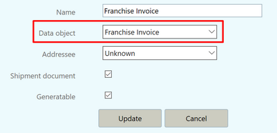 Franchse data object