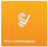 pricing confirmation tile