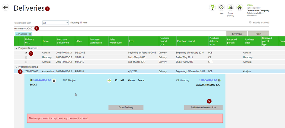 Delivery Creation Multiple Reservartion 3