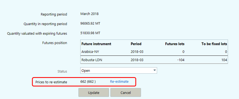 Re-estimation link