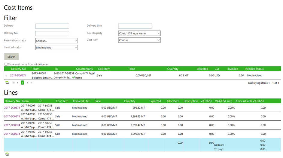 Many to 1 invoices